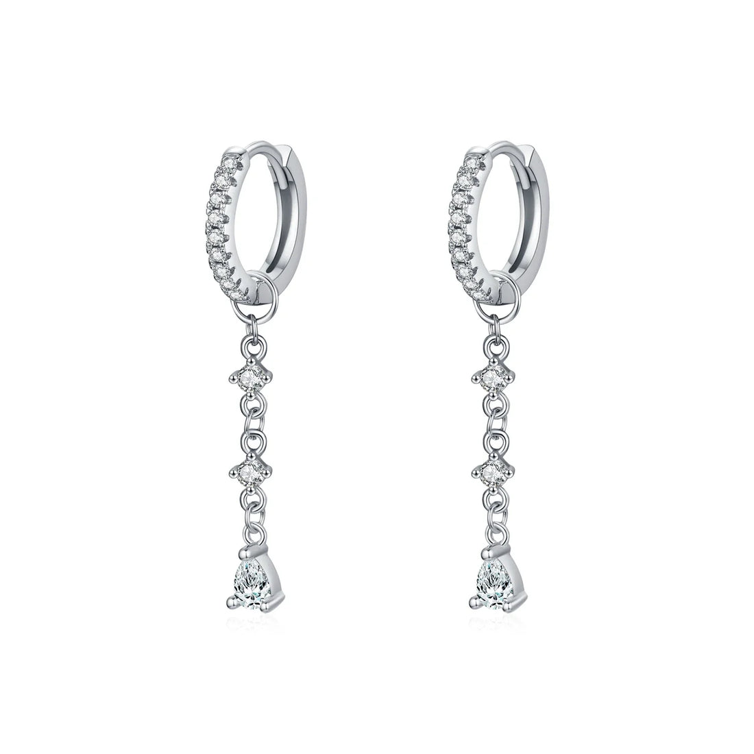 Dazzle Drops Hoop Earrings