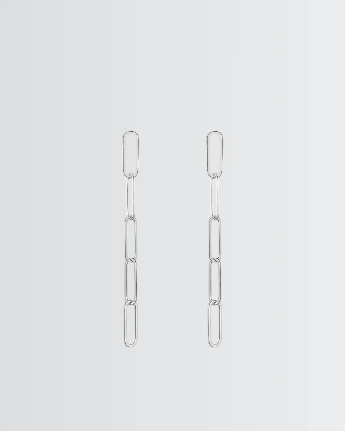 Shimmer Series Link Earrings - Silver Earrings by BLINGLANE