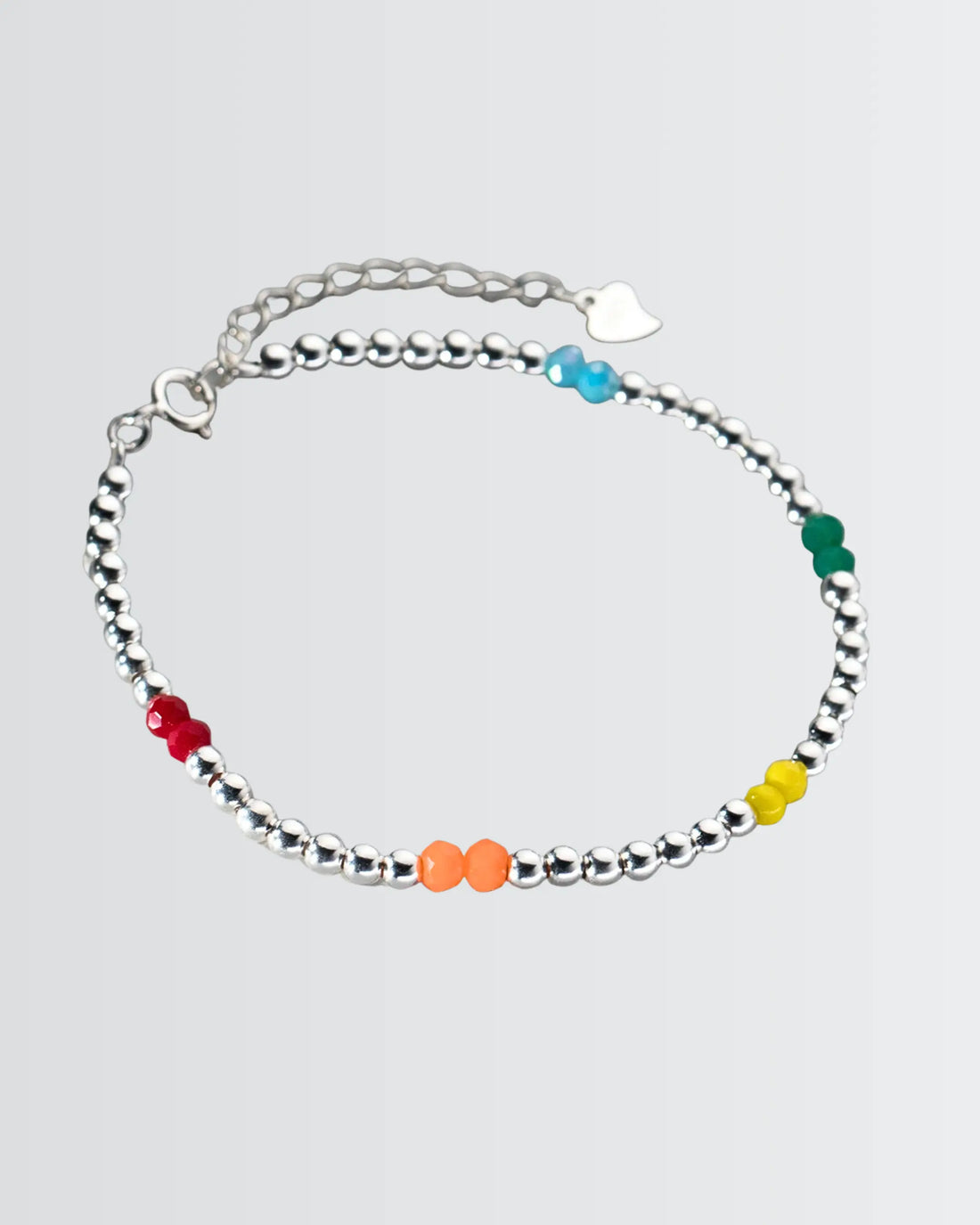 Silver Glow Beads Bracelet - Silver Bracelet by BLINGLANE