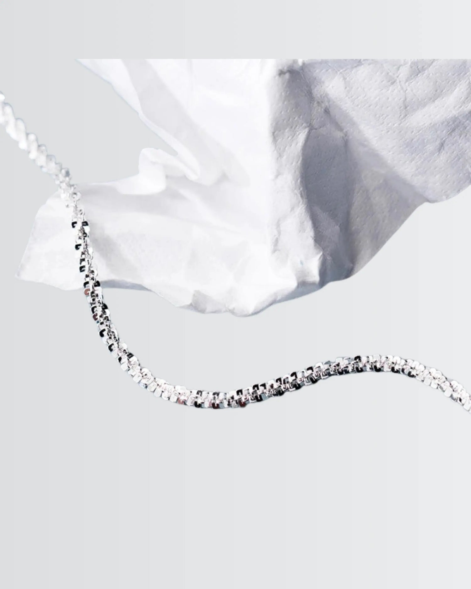 Sleek Strand Minimal Anklet -  Silver Anklet by BLINGLANE