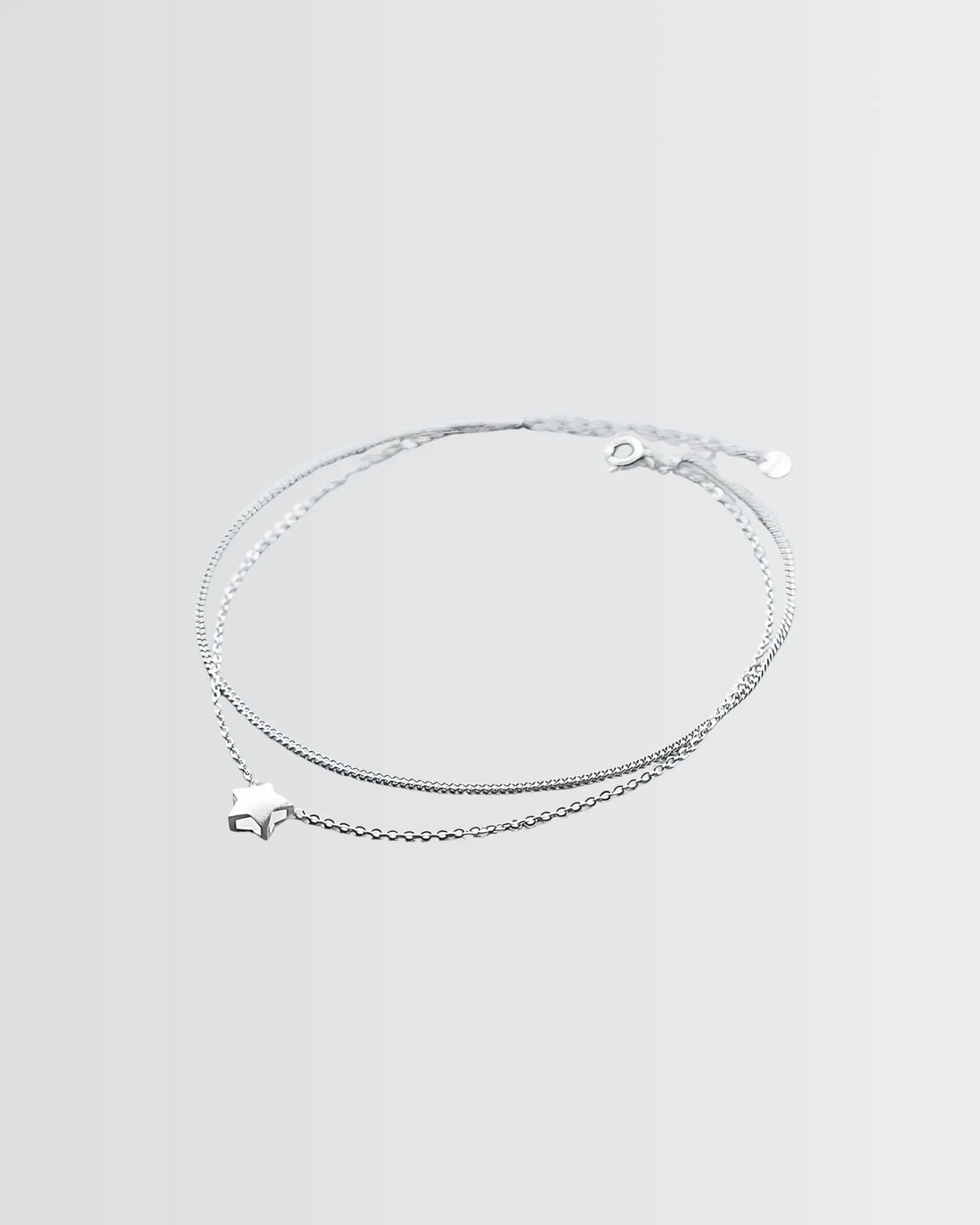 Starlight Layered Anklet -  Silver Anklet by BLINGLANE