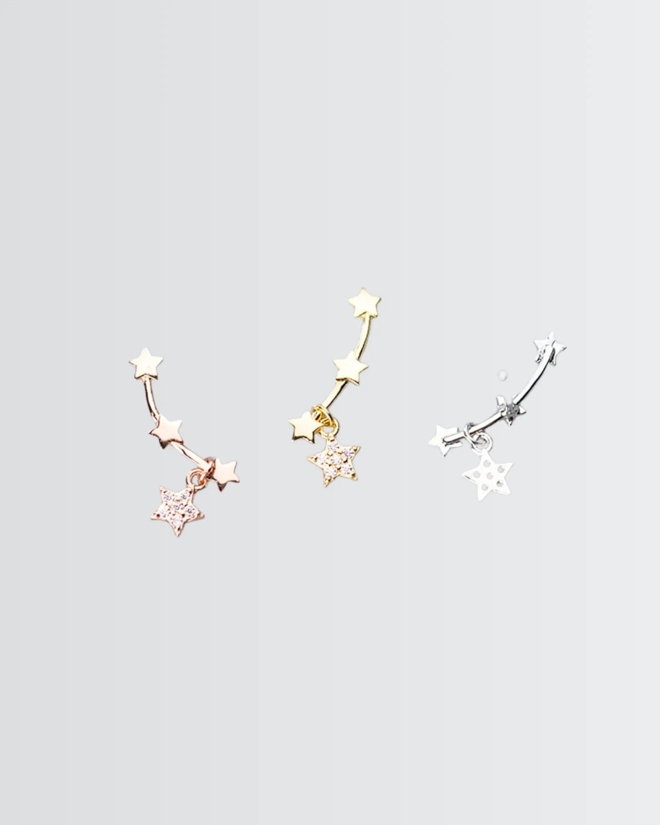 Starlite Minimal Studs -  Silver Earrings by BLINGLANE