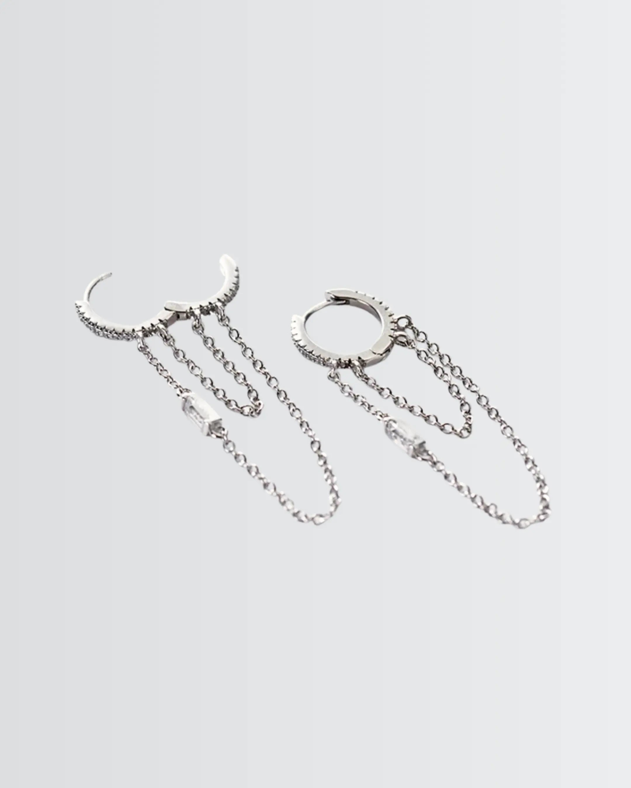 Statement Swing Earrings -  Silver Earrings by BLINGLANE