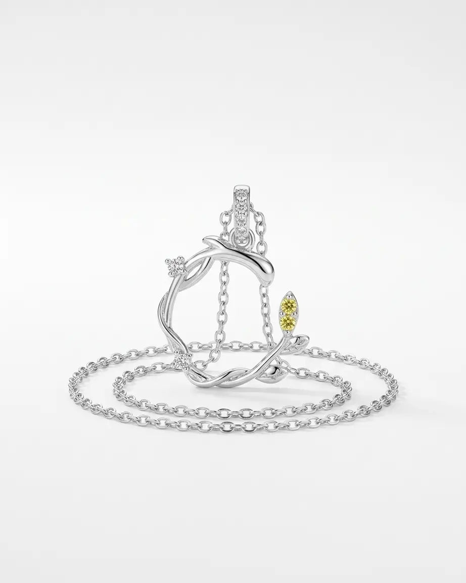 Tangled In Love Forever Couple  Necklace -  Silver Necklace by BLINGLANE