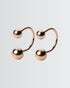 The Beaded Affair Minimal Studs -  Silver Earrings by BLINGLANE