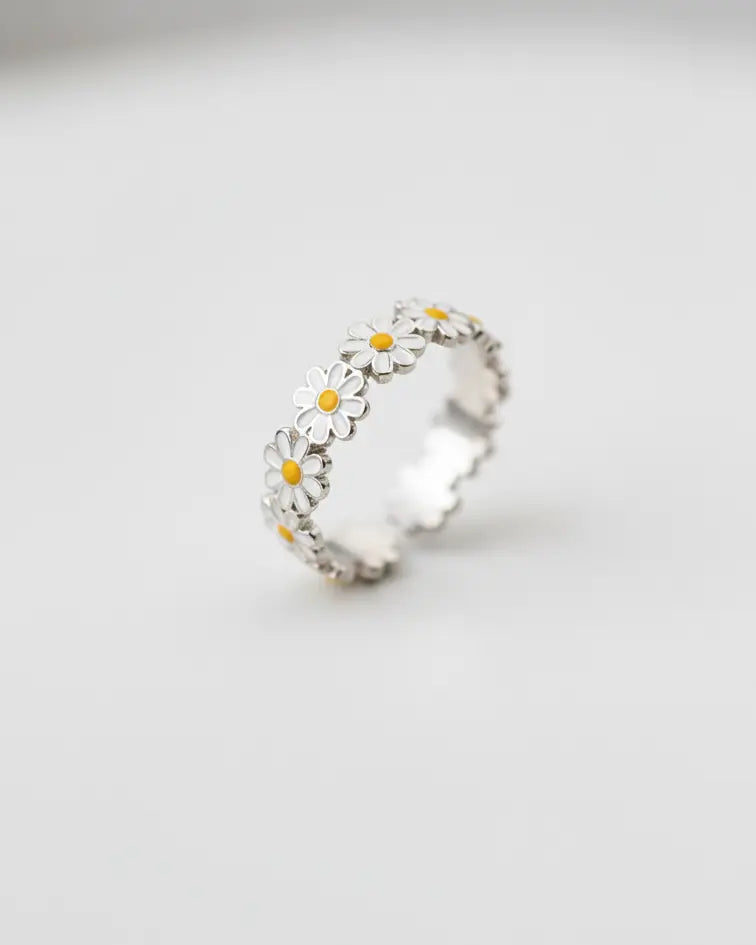 The Blooming Daisy Ring -  Silver Ring by BLINGLANE