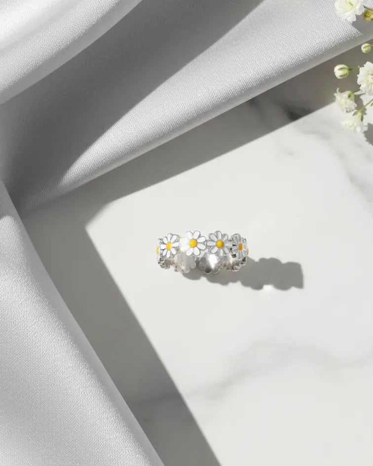The Blooming Daisy Ring -  Silver Ring by BLINGLANE