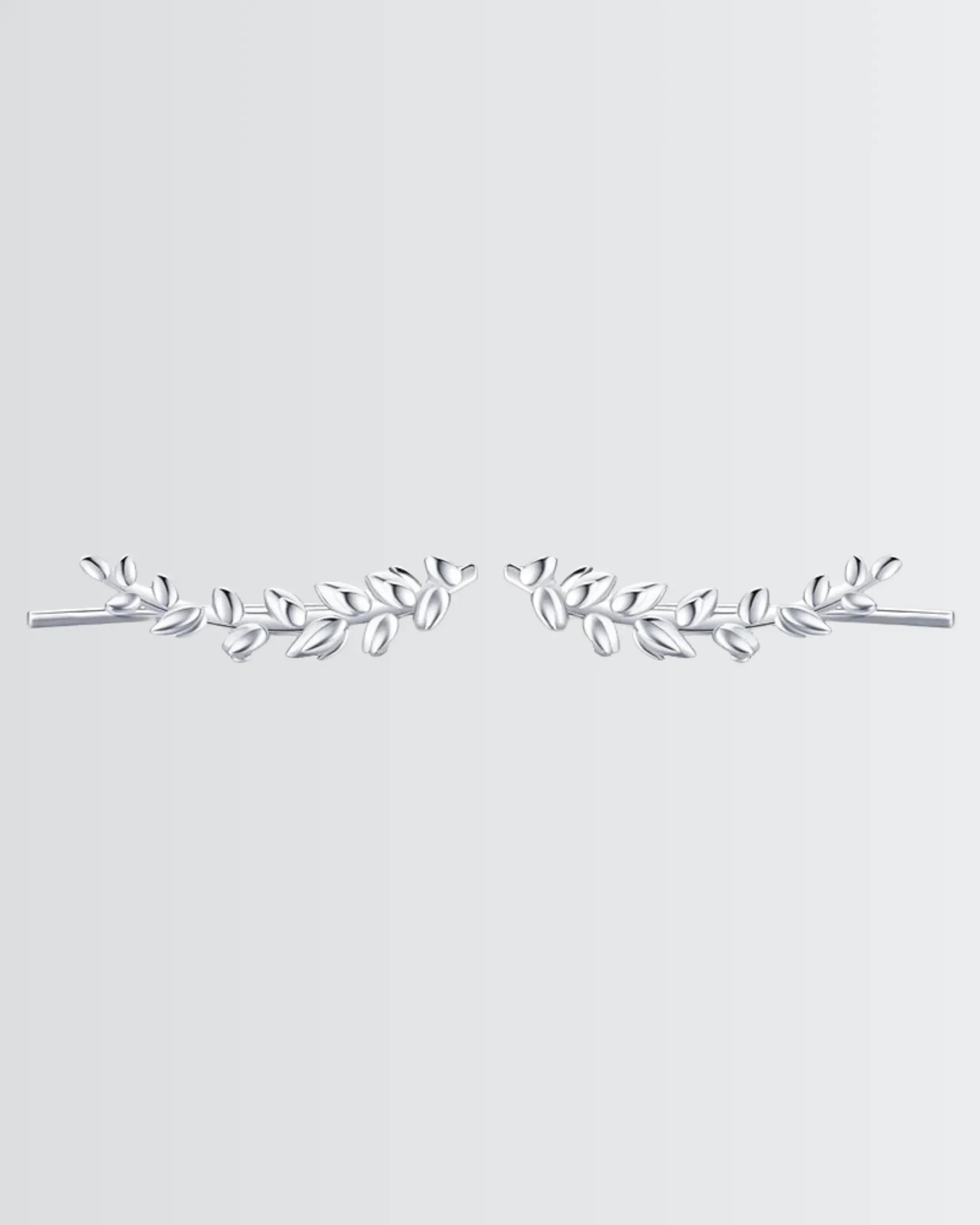 Tiny Twig Ear Climbers -  Silver Earrings by BLINGLANE