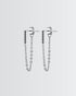 Twisted Spark Chain Earrings -  Silver Earrings by BLINGLANE