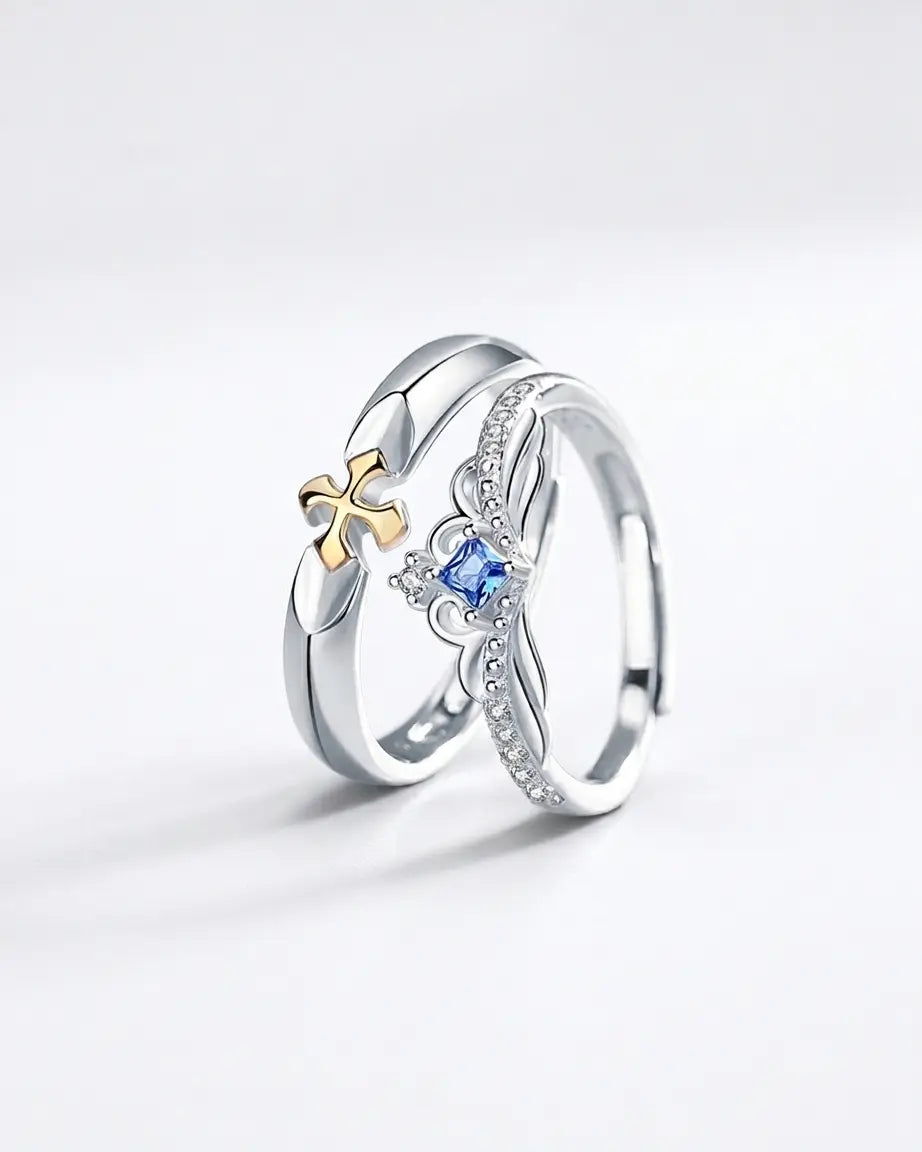Unshaken Bond Forever Love Bands -  Silver Ring by BLINGLANE