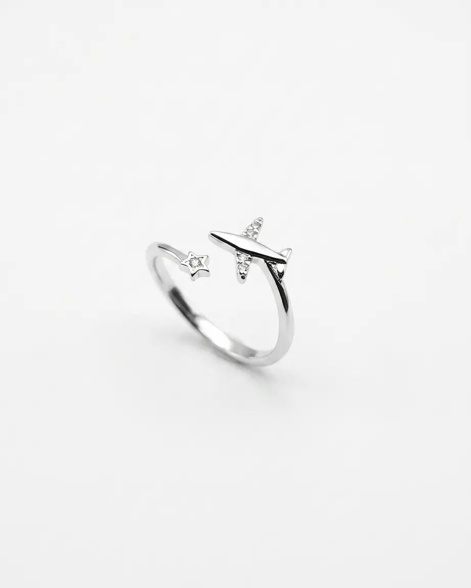 Wanderlust Minimal Ring -  Silver Ring by BLINGLANE