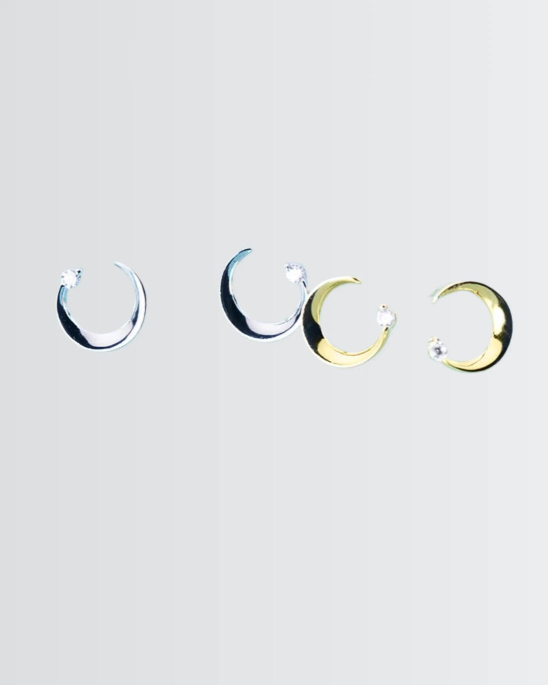 Wear The Curve Minimal Studs - Silver Earrings by BLINGLANE