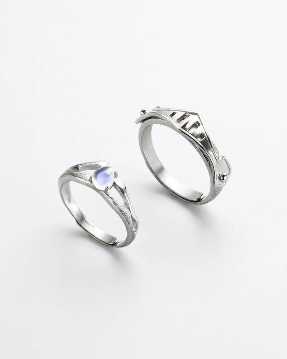 Your Knight in Shining Armor My Princess Love Bands - Silver Rings by BLINGLANE