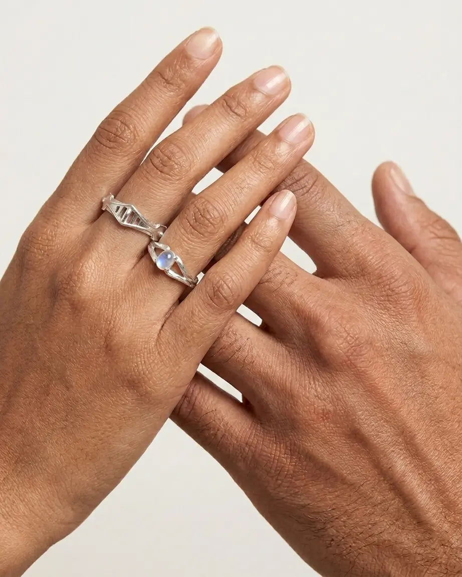 Your Knight in Shining Armor My Princess Love Bands -  Silver Rings by BLINGLANE