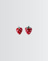 Yummy Strawberry Mini Studs -  Silver Earrings by BLINGLANE