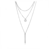 Classy Disc & Bar Layered Necklace - Blinglane