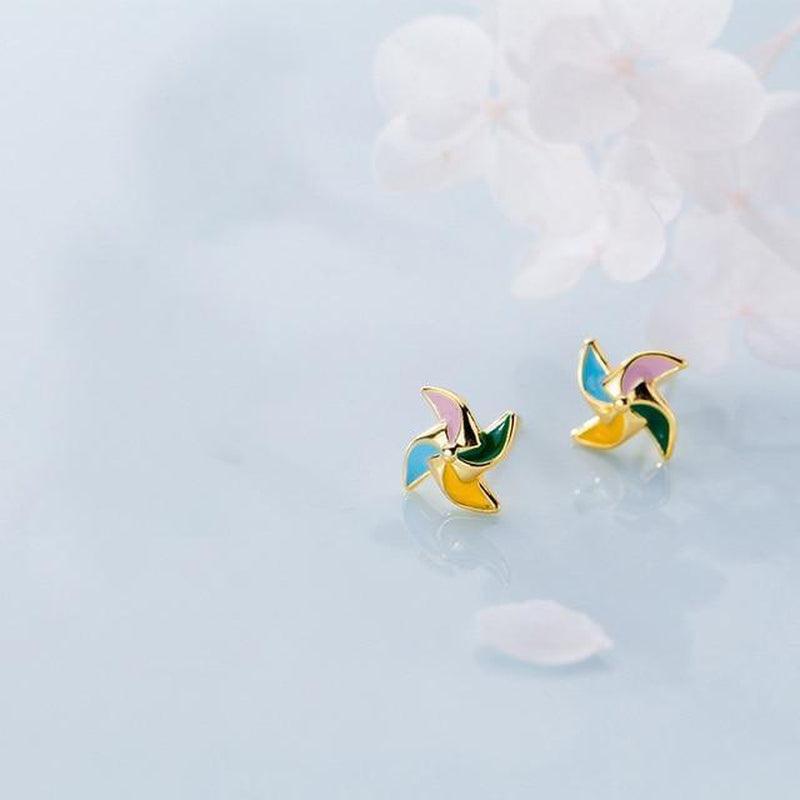 Fancy Multi Color Enamel Studs - Blinglane