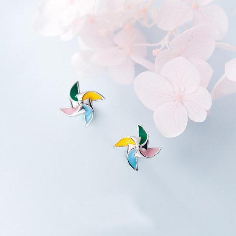 Fancy Multi Color Enamel Studs - Blinglane