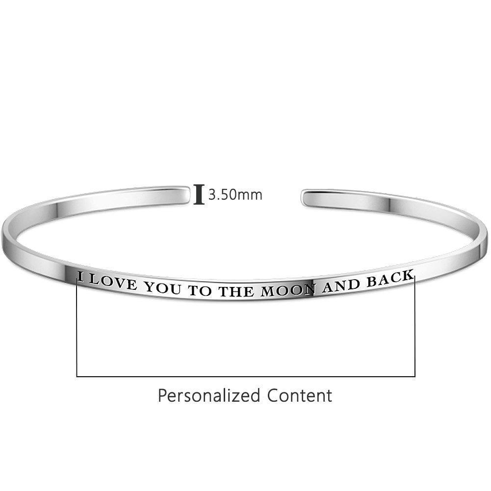 Personalize Your Name 3.5mm Cuff Bangle - Blinglane