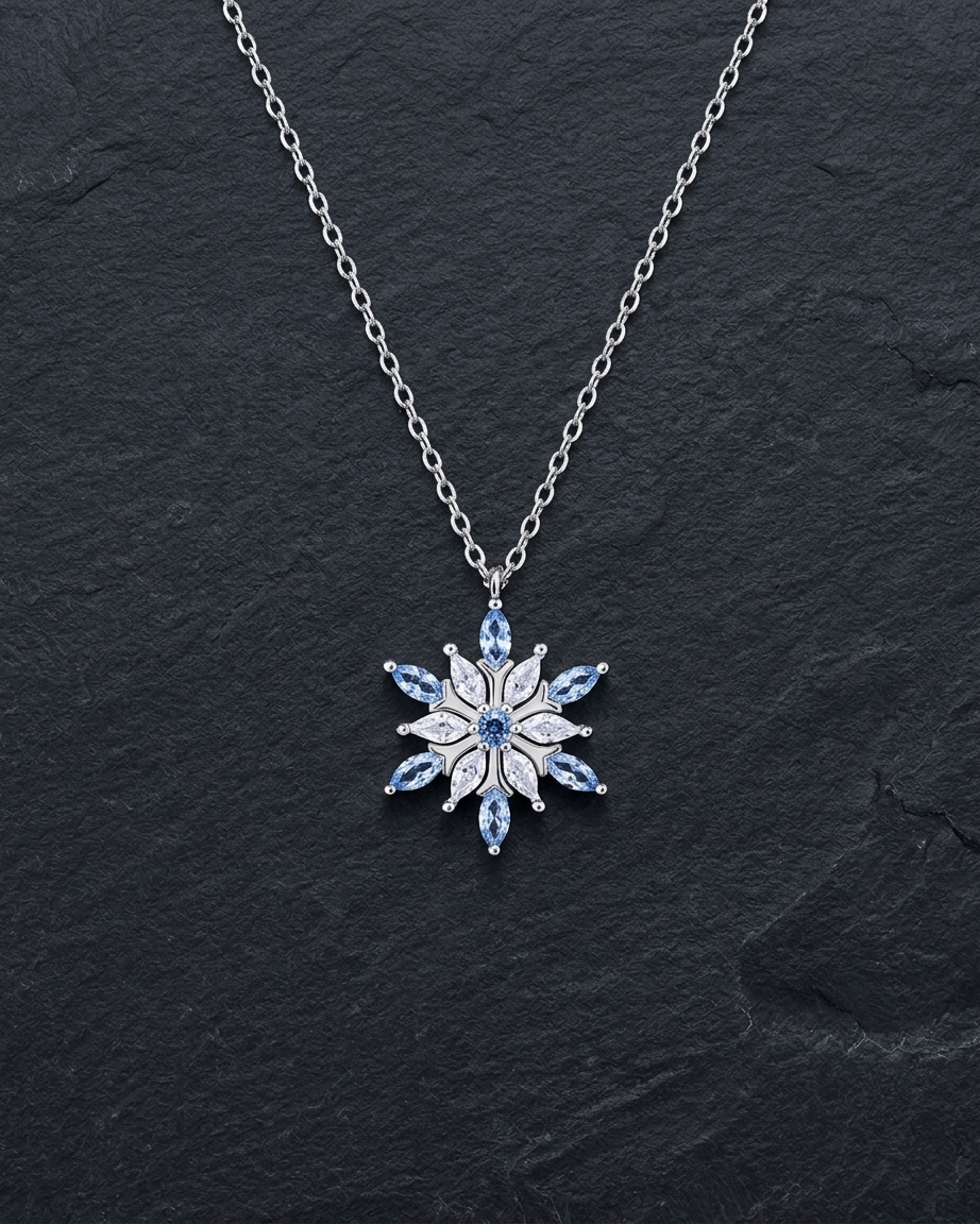 Frozen in Time Snowflake Necklace