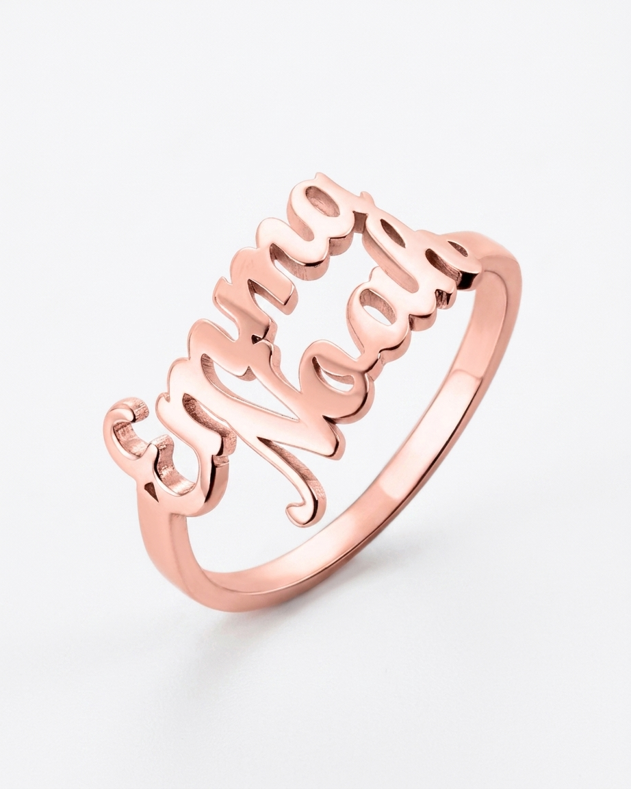 Personalize Two Names Ring