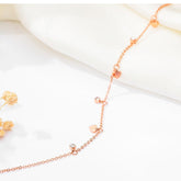 Tiny Heart & Solitaire Anklet - Blinglane