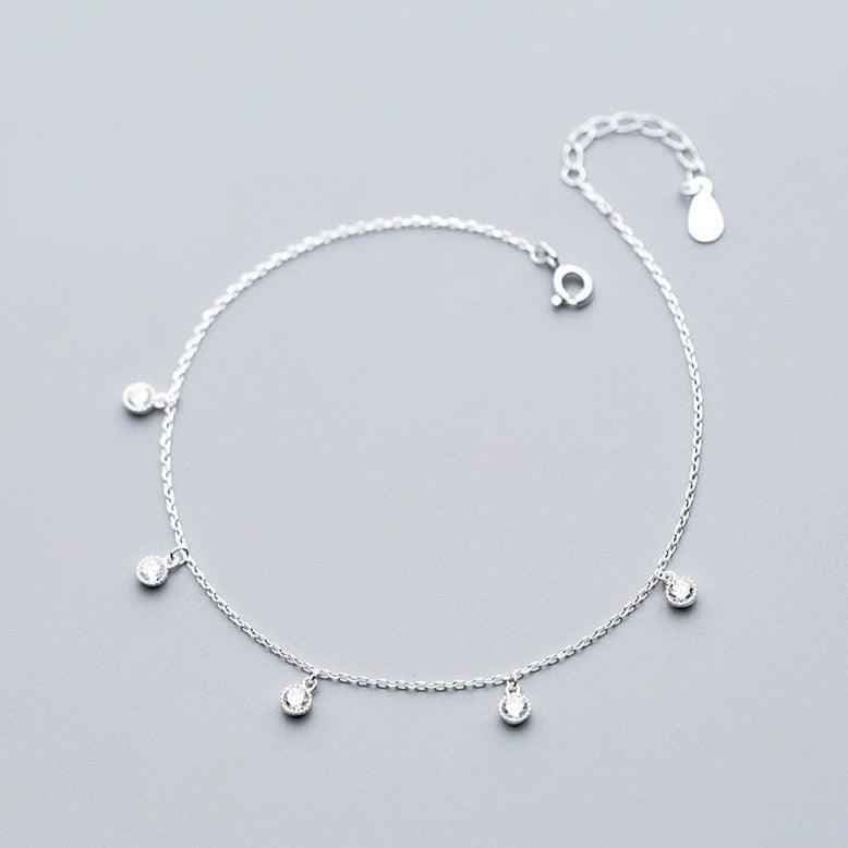 Twinkling Solitaire Minimal Anklet - jewellery by BLINGLANE