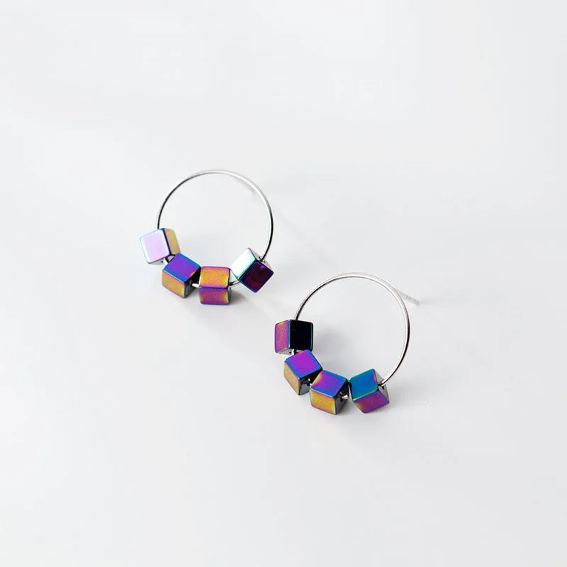 Vibrant Cubes Little Earrings - Blinglane