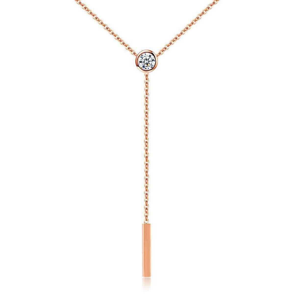 A Trickle by Solitaire Necklace - Blinglane