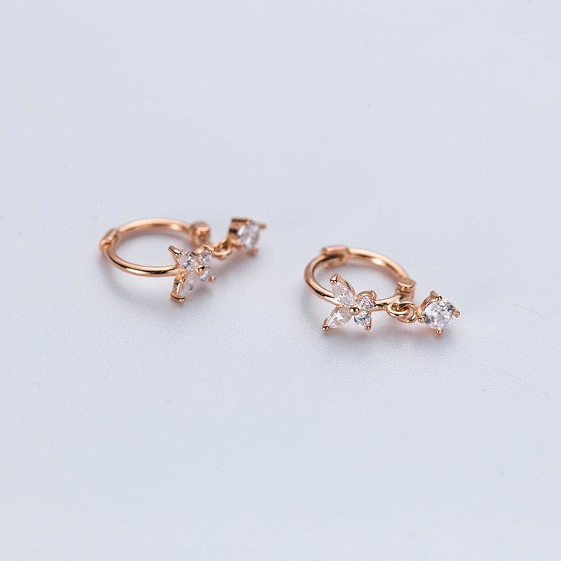 New 1PC Opal Cartilage Helix Tragus Stud Earring Zircon Ear Stainless Steel  Ear Bone Stud Bar Piercing Body Jewelery