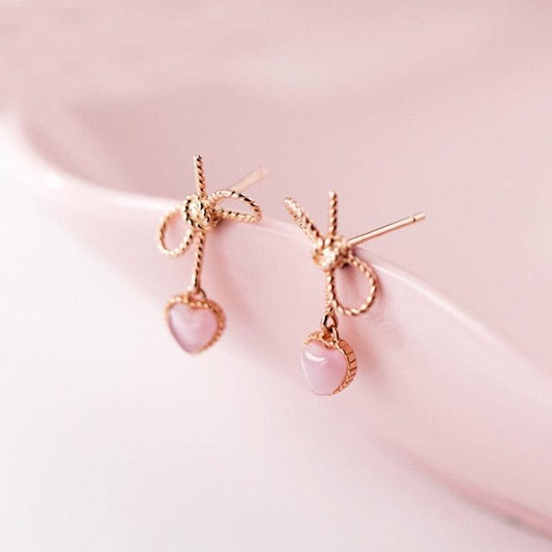 Knot To Your Heart Drop Studs - Blinglane