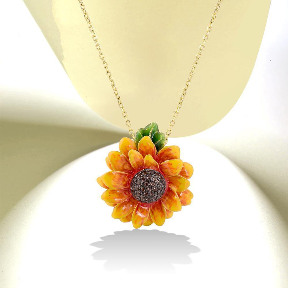 Sunflower on sale jewelry necklace