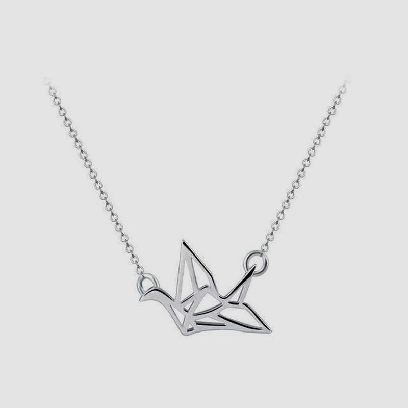 Origami Bird Minimal Necklace - Blinglane
