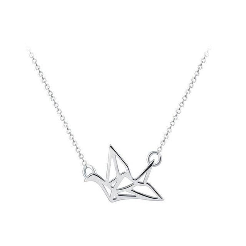Origami Bird Minimal Necklace - Blinglane