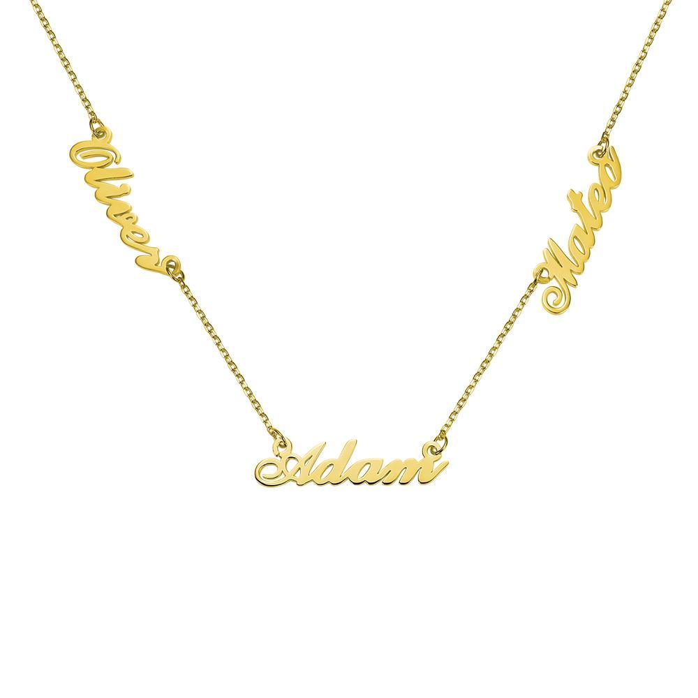 Personalize Three Names Necklace - Blinglane
