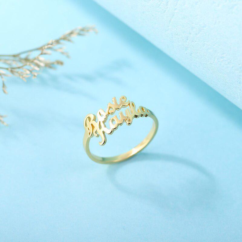 Customized Name Ring gold color – Fattycraft