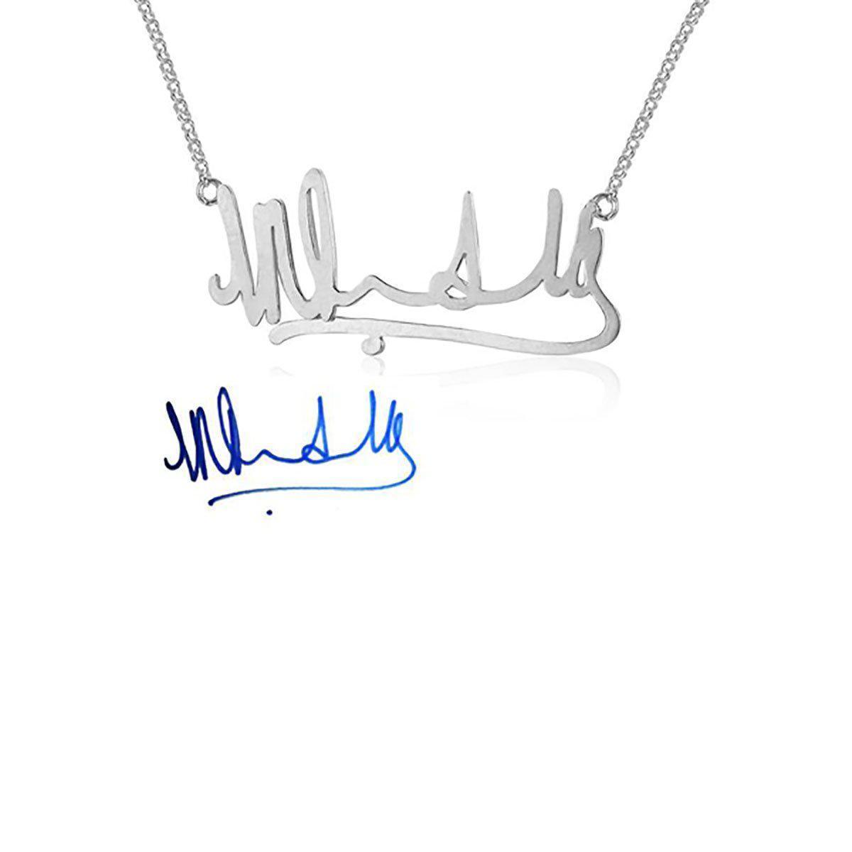 Personalize Your Handwritten Signature Necklace - Blinglane