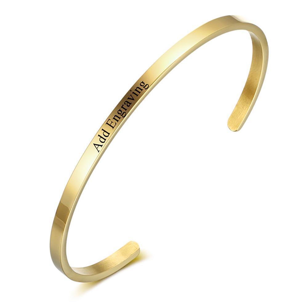 Personalize Your Name 3.5mm Cuff Bangle - Blinglane