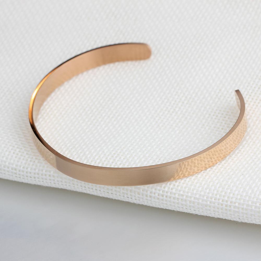 Personalize Your Name 6mm Cuff Bangle - Blinglane