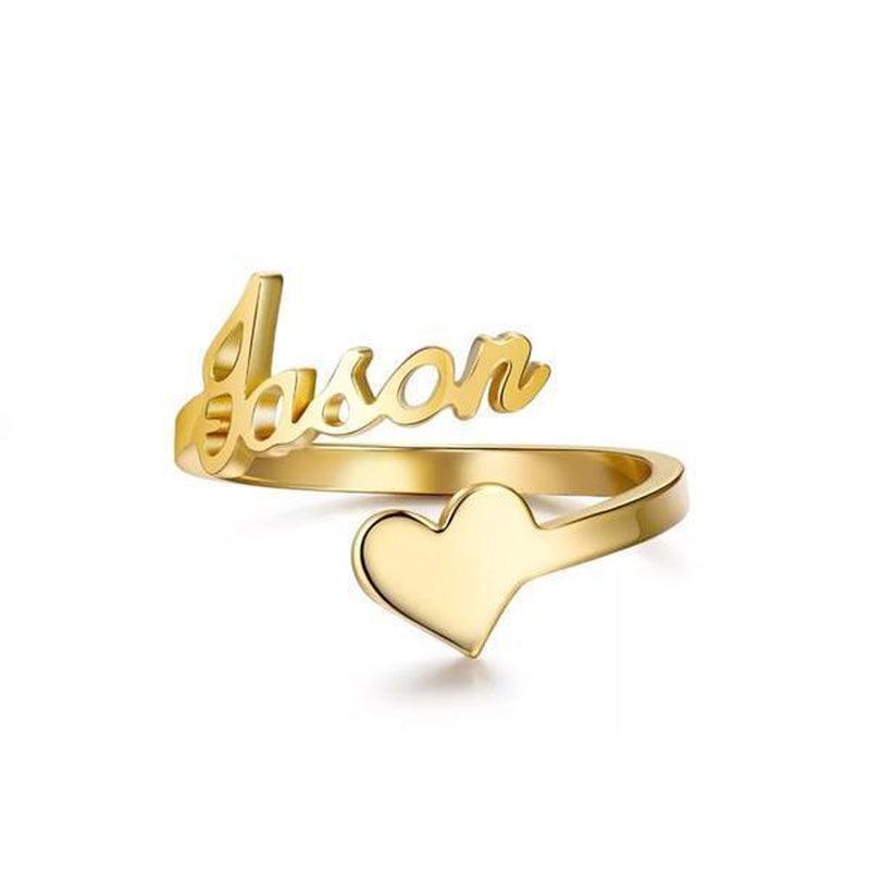 Amazon.com: Ring in Cursive Yellow Gold Rings Jewelry Letters Ladies 26 and  Fashionable Opening Ring with Diamond Rings Gold Ring Trendy (S, One Size)  : Clothing, Shoes & Jewelry