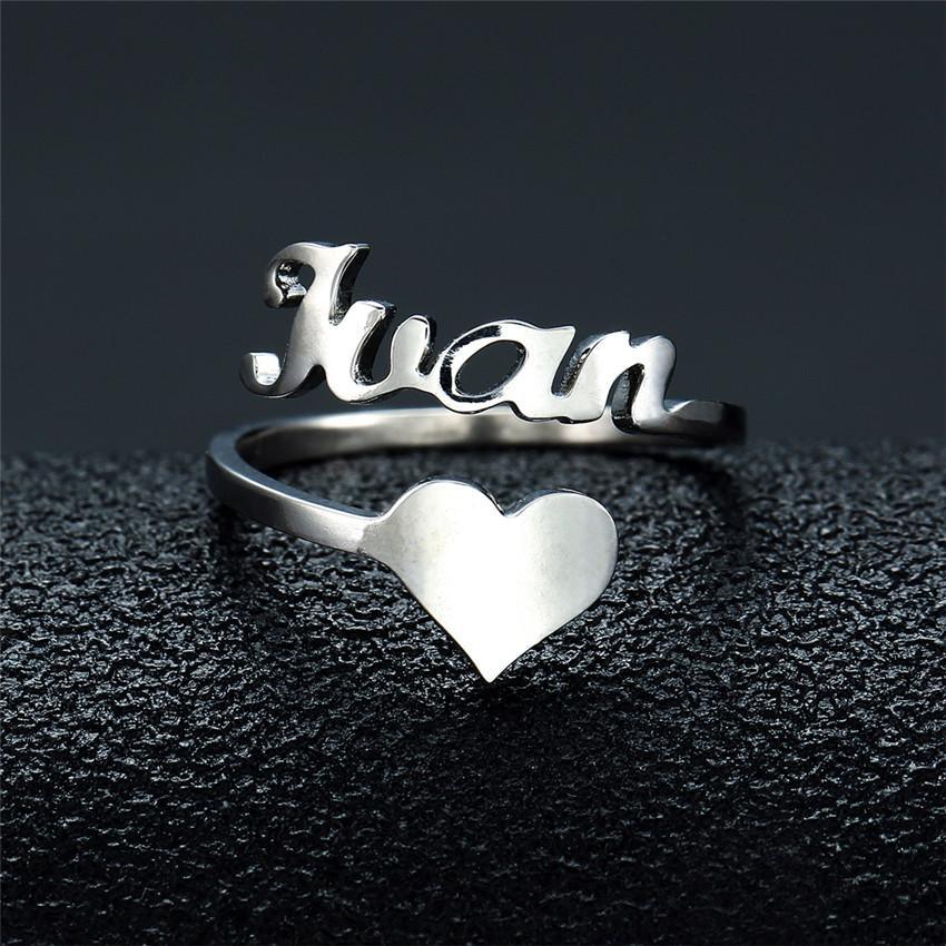 Buy/Send Personalised Two Names Silver Ring Online- FNP