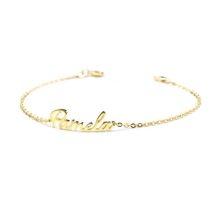 14k Gold Stretch Beaded Name Bracelet | Custom Beaded Bracelet | Gold Name  Bracelet | Personalized Gifts For Her | Gold Ball Bracelet