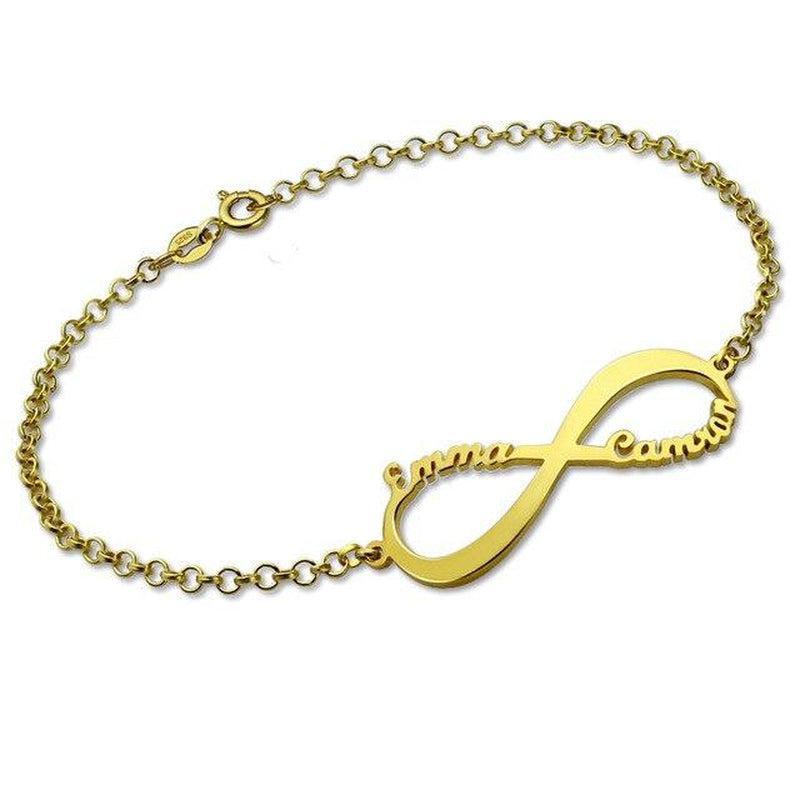 Amazon.com: Certified 10k Yellow Gold Genuine Amethyst Infinity Bracelet  (Size 6.5): Clothing, Shoes & Jewelry