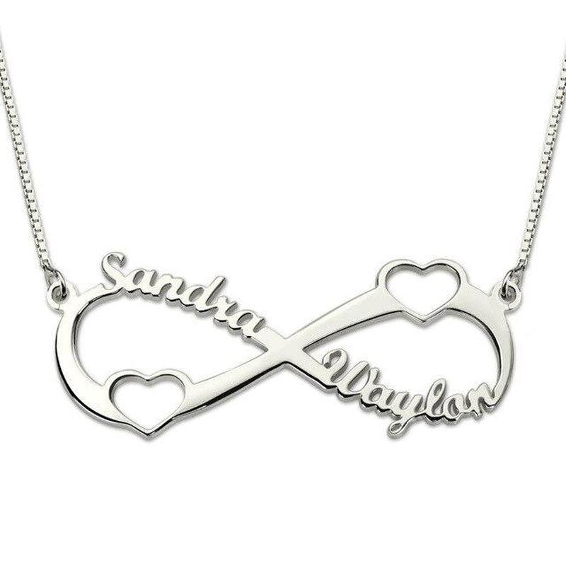 Personalize Your Names Infinity Heart Necklace - Blinglane