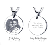 Personalize Your Photo & Message Engraved Necklace - Blinglane