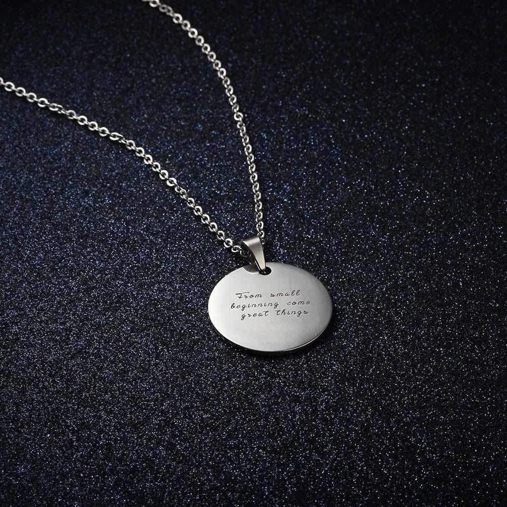 Personalize Your Photo &amp; Message Engraved Necklace - Blinglane