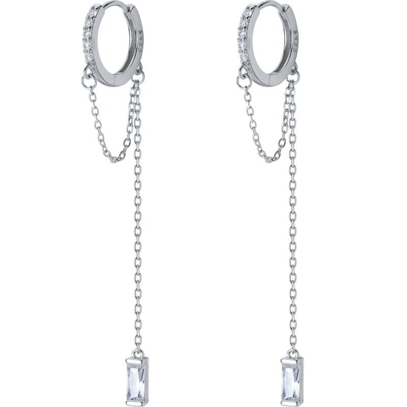 Marie Laure Chamorel Silver Fringe Chain Drop Earrings  Rent Marie Laure  Chamorel jewelry for 55month