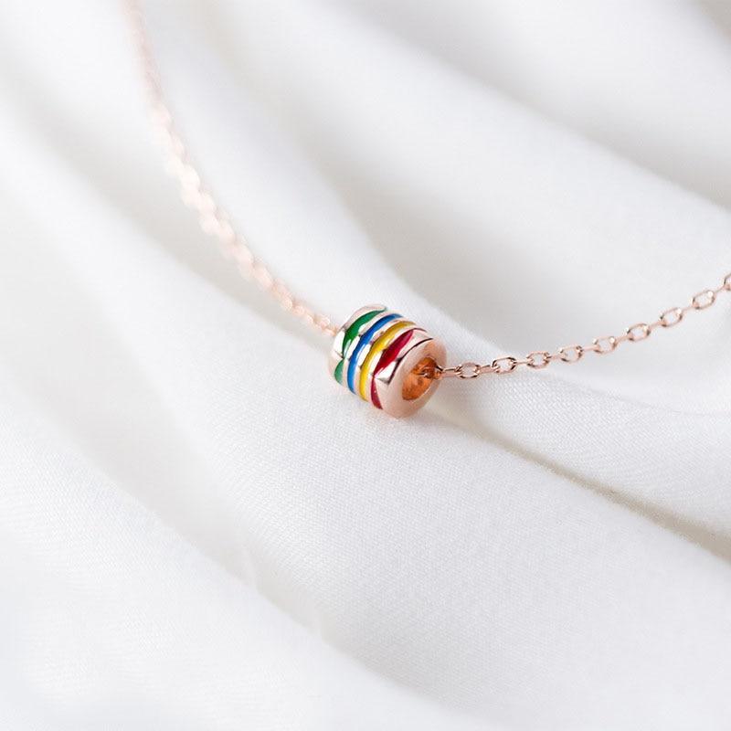 Rainbow Love Minimal Necklace - Blinglane