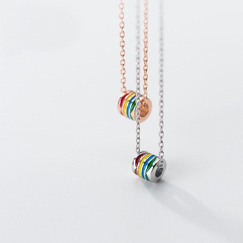 Rainbow Love Minimal Necklace - Blinglane