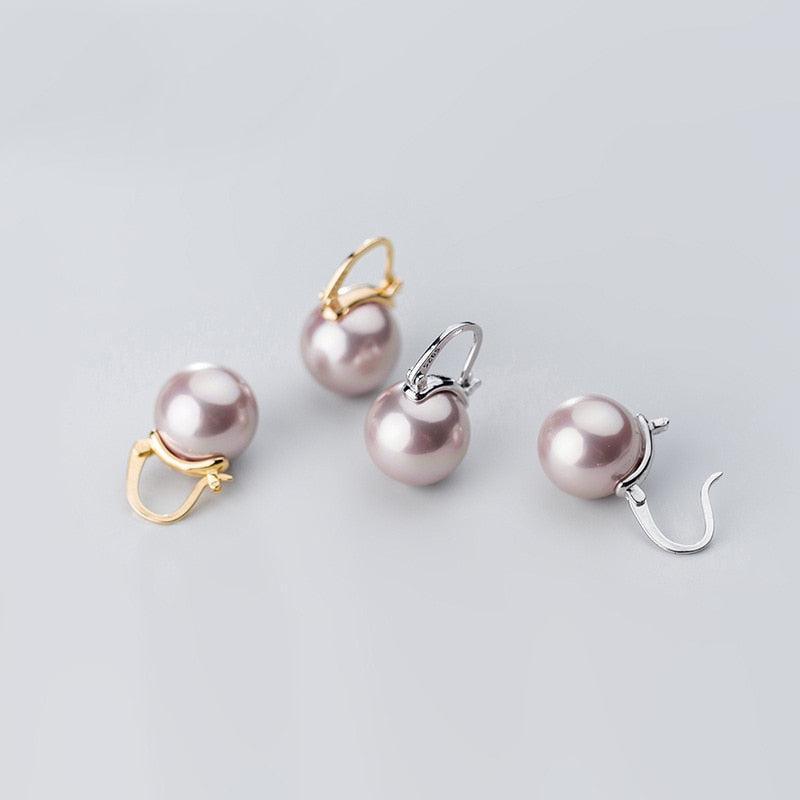 The Pearl Story - 20 mm Purple Shell Pearl Statement Studs – Curio Cottage